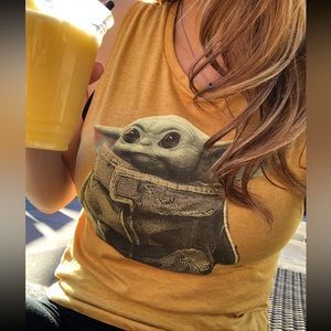 Disney baby yoda size small tank top in great condition worn once